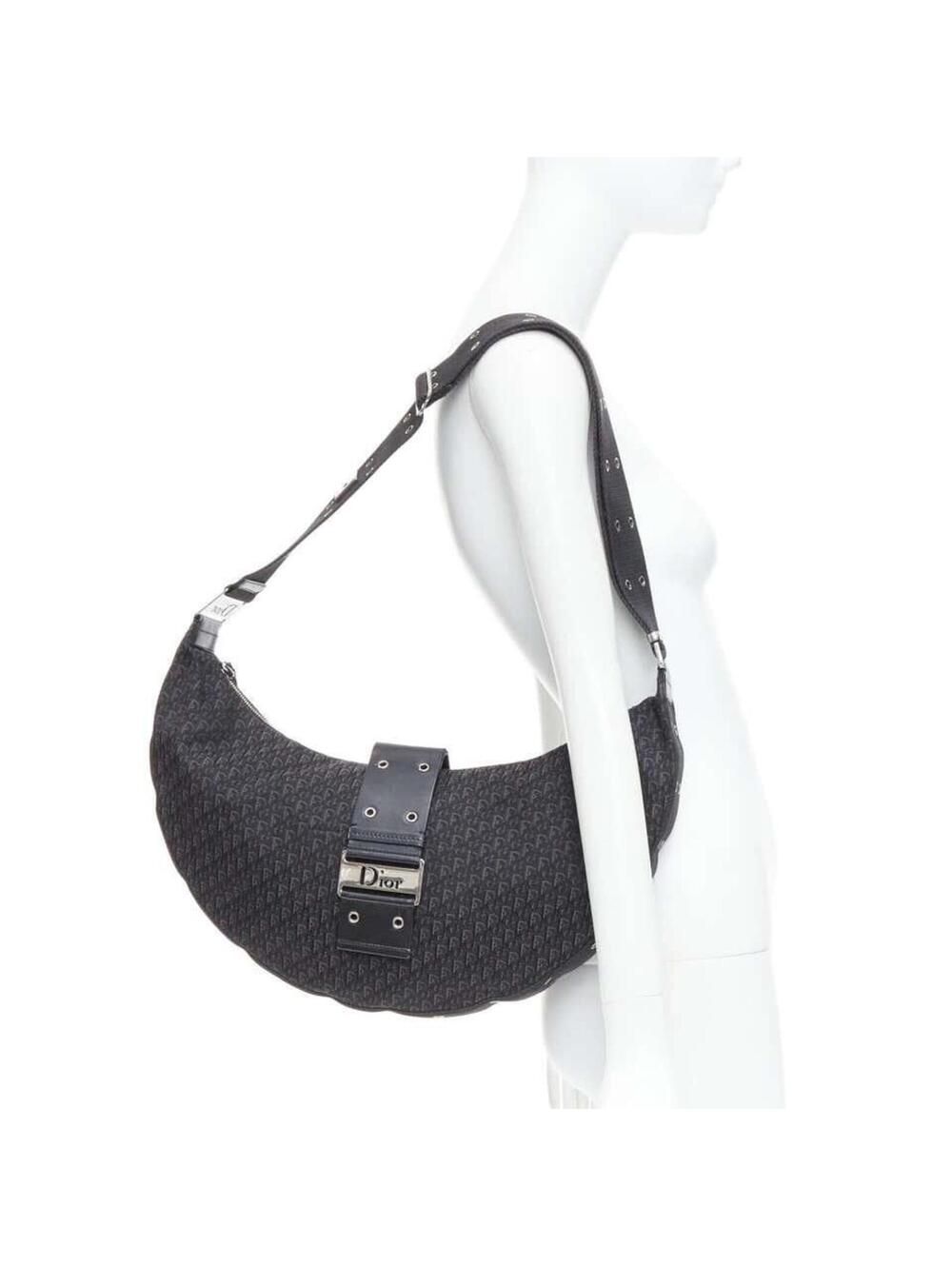 Christian Dior Vintage Black Diorissimo Monogram Saddle Messenger Shoulder Bag - Picture 13 of 13